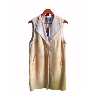 Lafayette 148 real leather vest new with tags